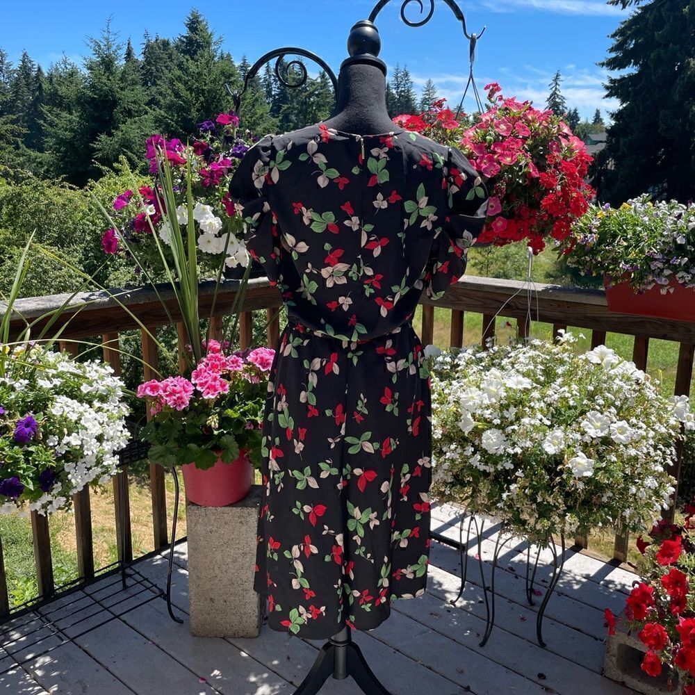 Botanical Print Mini Dress  - Picture 2 of 9